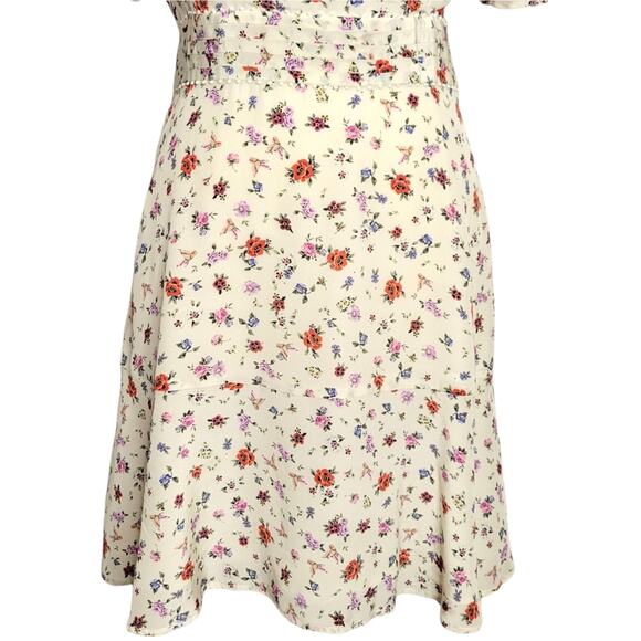 The Kooples Mixed Print Floral 100% Silk Dress White Size Small New With Tag - Picture 8 of 15